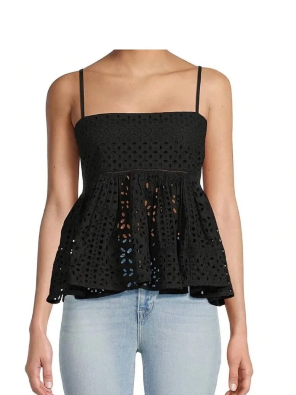 RHODE Sonia Top Black eyelet S adjustable